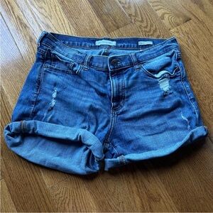 Banana Republic Distressed Blue Jean Shorts